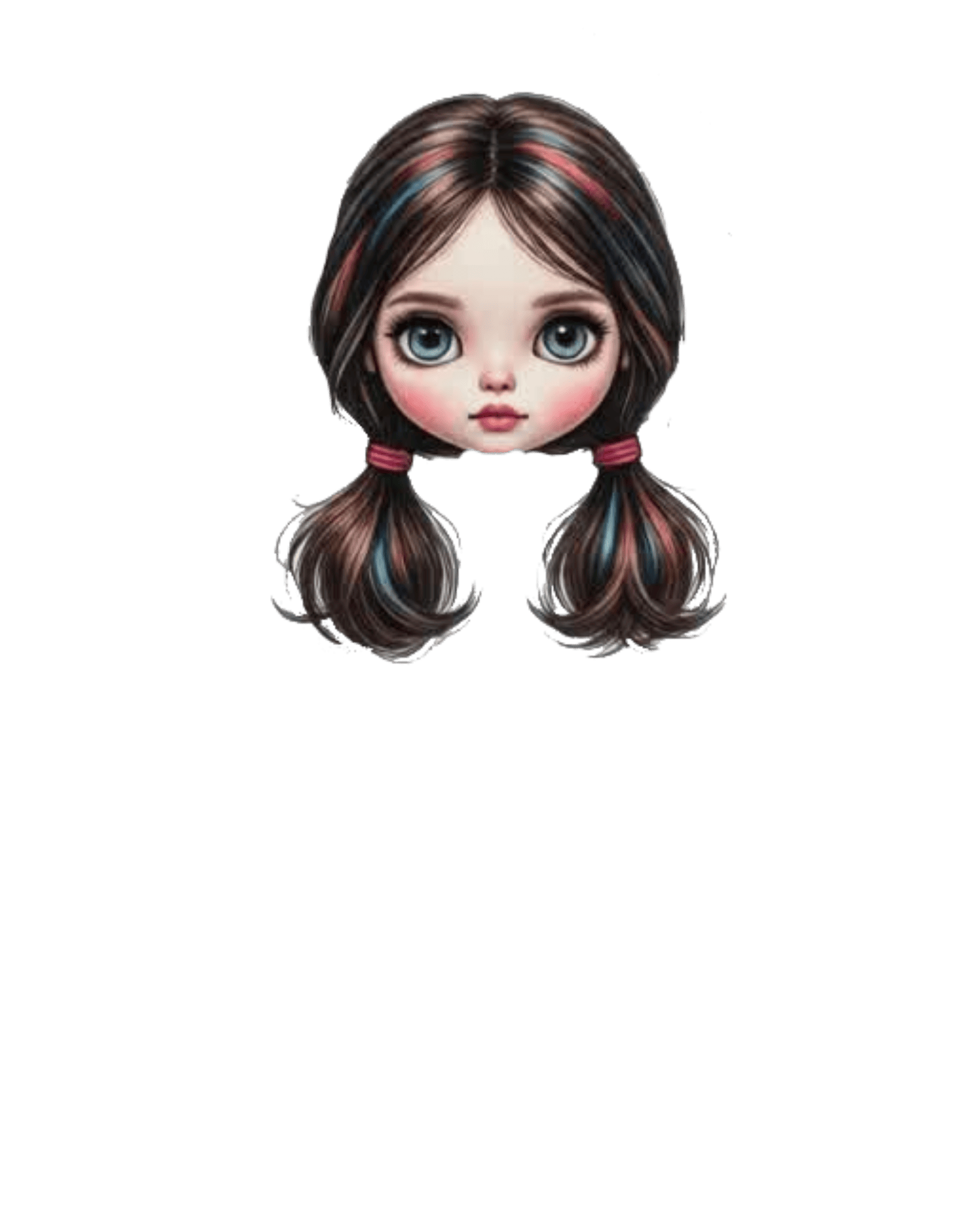 Tricolor hair face